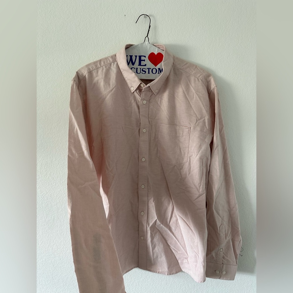 M&S Men’s Salmon Long Sleeve Button Down Shirt 2XL